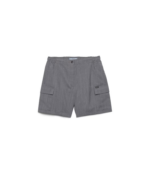 Prada Gray Light Mohair Shorts