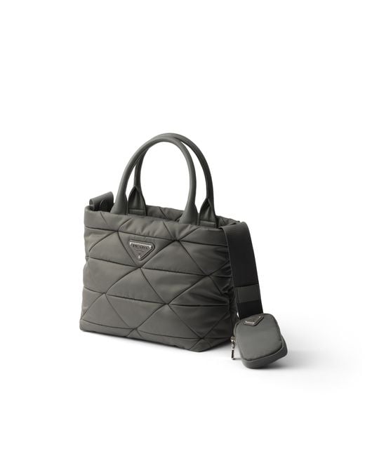 Prada Black Small Padded Re-Nylon Tote
