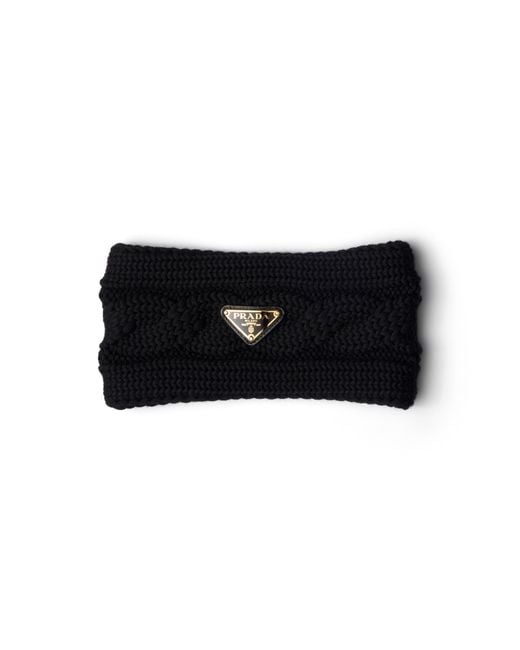 Prada Black Wool Headband