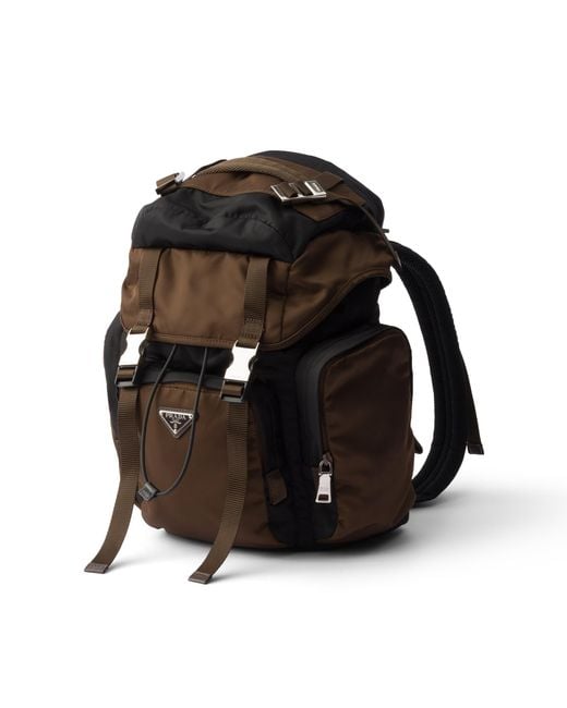 Prada Black Re-Nylon And Leather Backpack for men