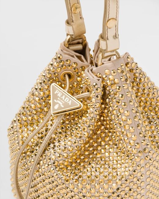 Prada Metallic Satin Mini-Bag With Crystals