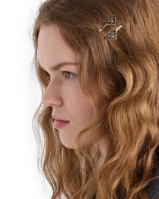 Fermagli Per Capelli di Prada in White