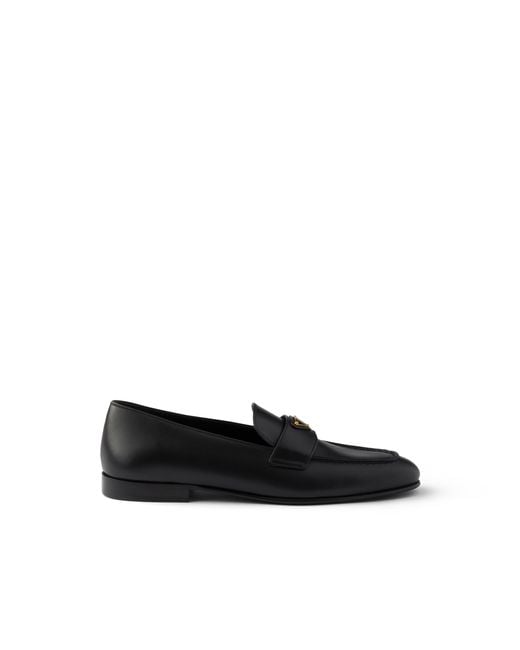 Prada Black Leather Loafers