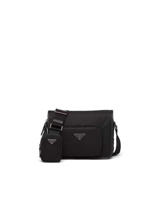 Prada Synthetic Re-nylon And Saffiano Leather Shoulder Bag in Black for