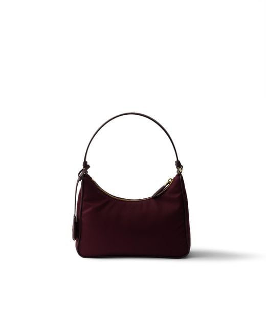 Prada Red Re-Edition 2005 Re-Nylon And Saffiano Mini Bag