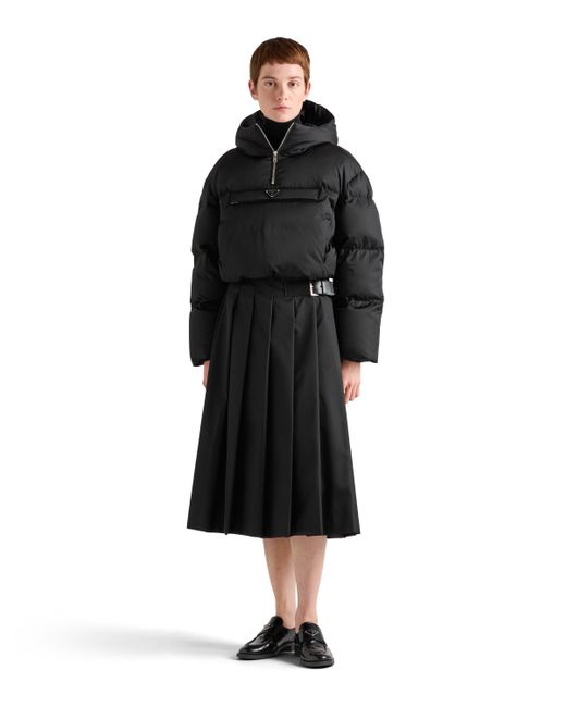 Chaqueta De Plumón Corta En Re-Nylon, Mujer, Talla Prada de color Black