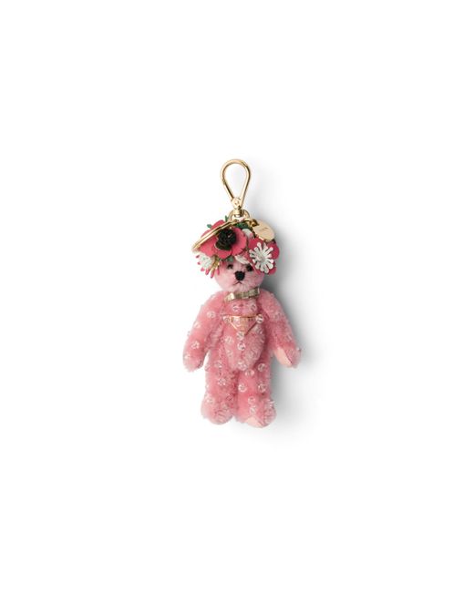 Charm Porte-Clés Teddy, Femme Prada en coloris Pink