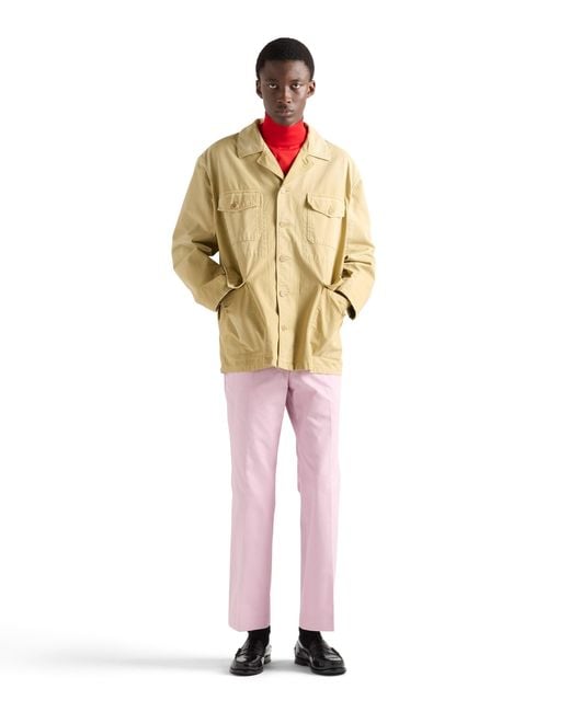 Prada Natural Cotton Blouson Jacket for men