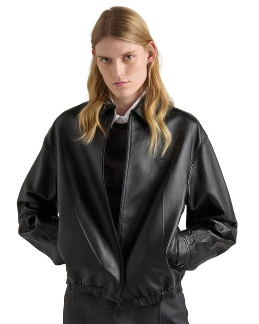 Prada Black Nappa Leather Jacket