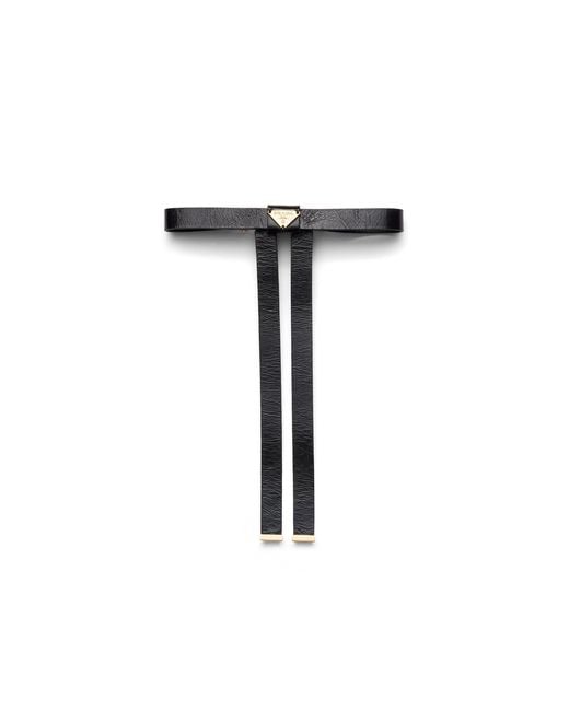 Prada White Leather Hair Clip