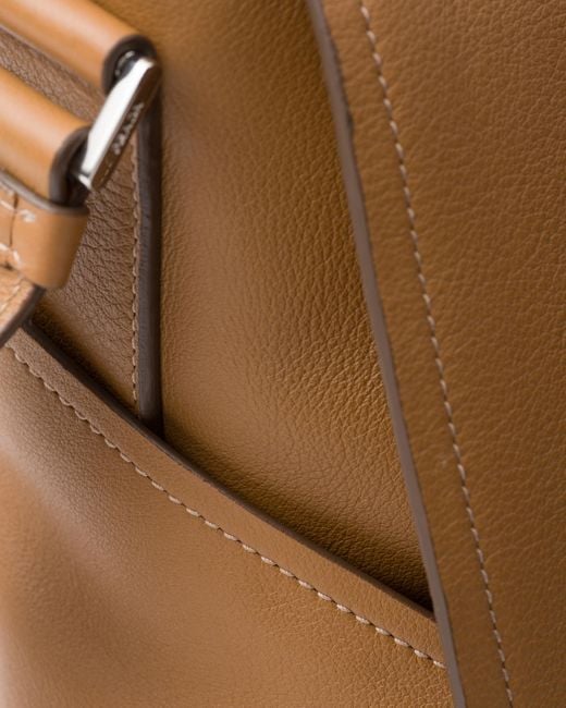 Prada Brown Leather Shoulder Bag for men