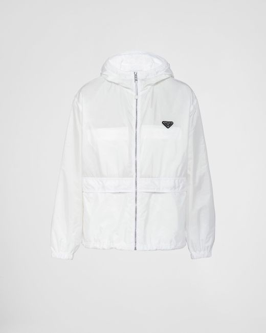 Prada White Re-Nylon Blouson Jacket for men