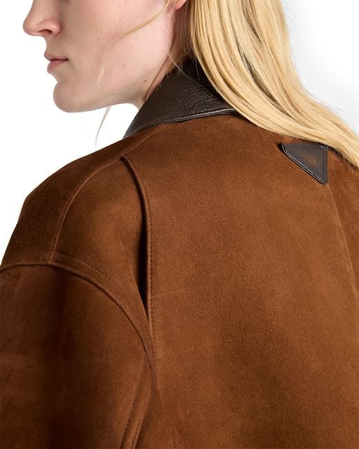 Prada Brown Suede Caban Jacket