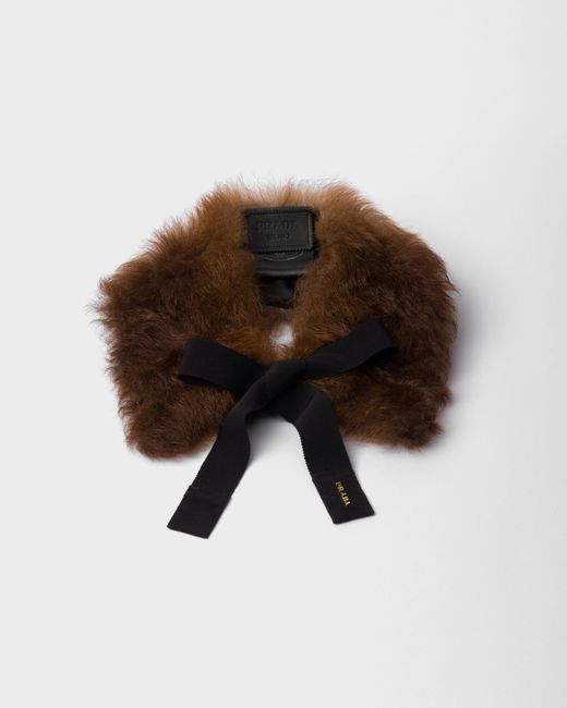 Prada Brown Shearling Collar