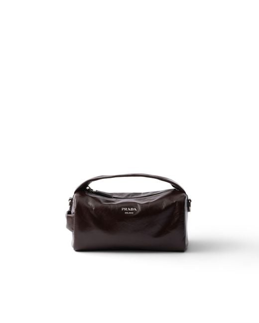 Prada Black Leather Shoulder Bag for men