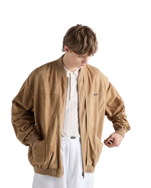 Prada Natural Suede Bomber Jacket for men