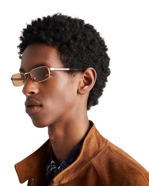 Prada Metallic Sunglasses With The Iconic Metal Plaque for men