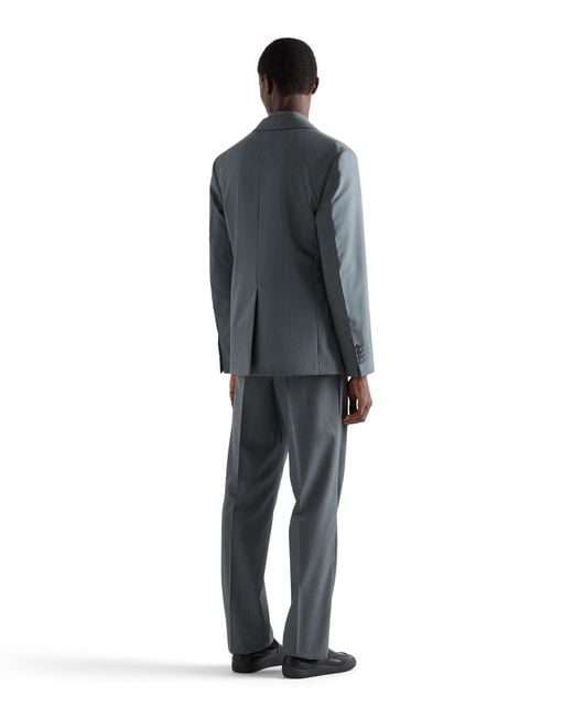 Prada Gray Wool Pants for men