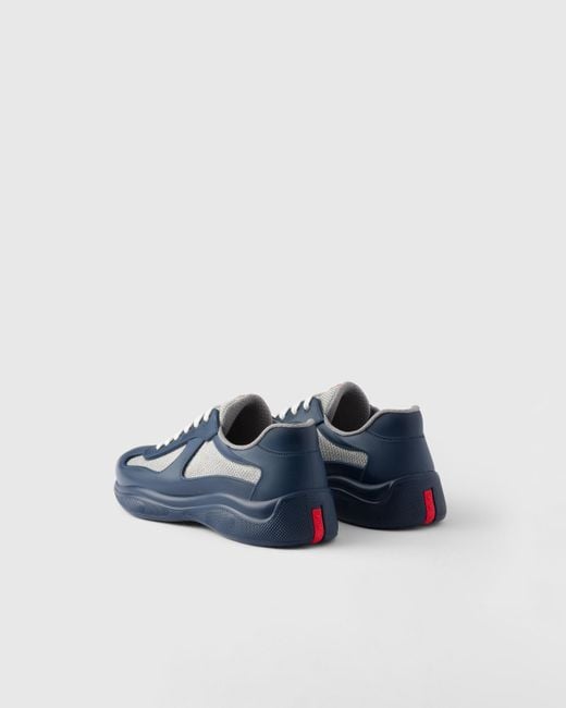 Prada Blue America's Cup Soft Rubber And Bike Fabric Sneakers for men