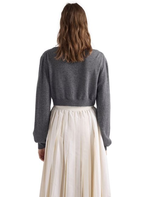 Prada Black Cropped Cashmere Cardigan