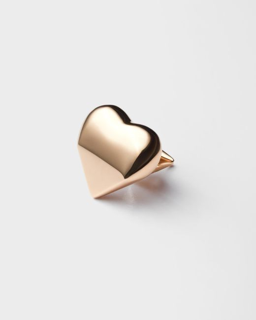 Prada White Eternal Nano Heart Single Earring