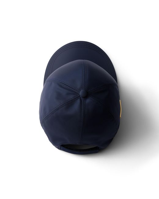 Prada Blue Baseballkappe Aus Re-Nylon, Damen, Größe