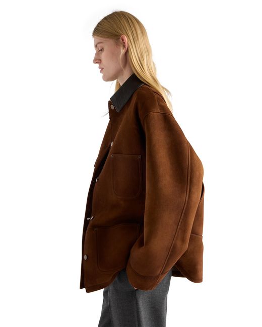 Prada Brown Suede Caban Jacket