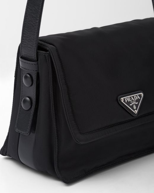 Prada Black Small Padded Re-Nylon Shoulder Bag