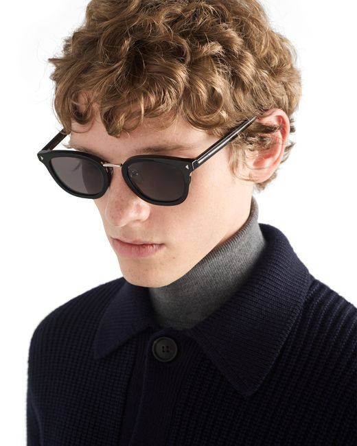 Prada Multicolor Sunglasses With The Iconic Metal Plaque for men