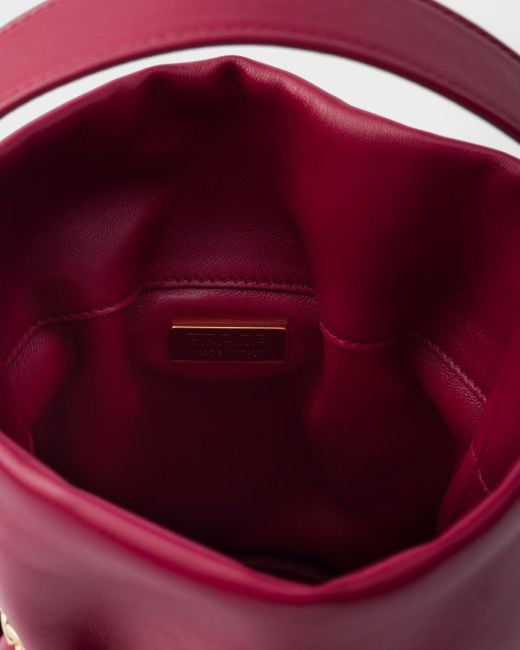 Prada Red Petit Sac Noir Nappa Leather Mini-Bucket Bag
