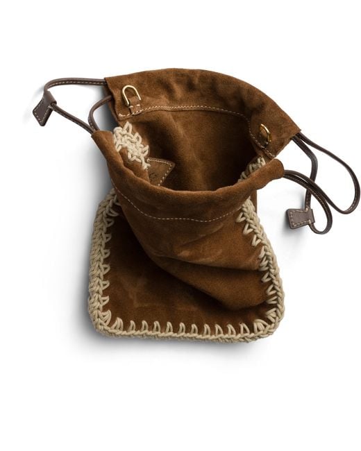 Prada Brown Suede Smartphone Case