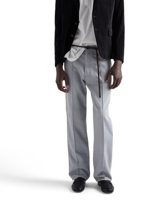 Prada White Leather Loafers for men