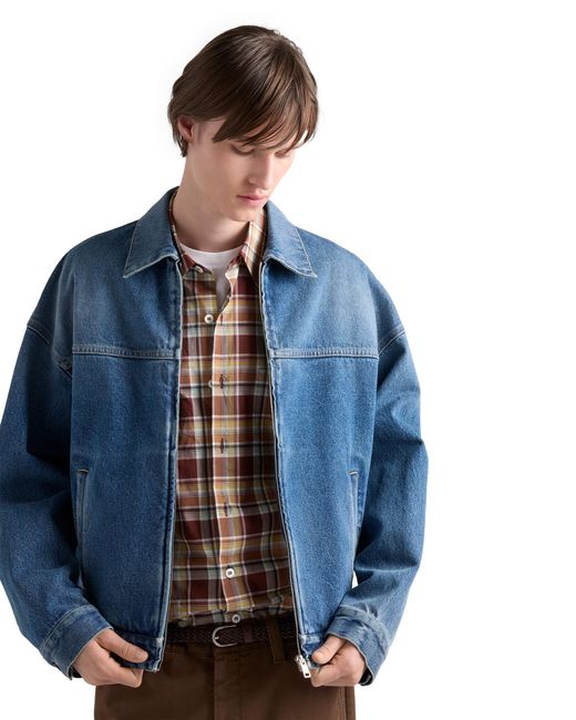 Prada Blue Denim Blouson Jacket for men