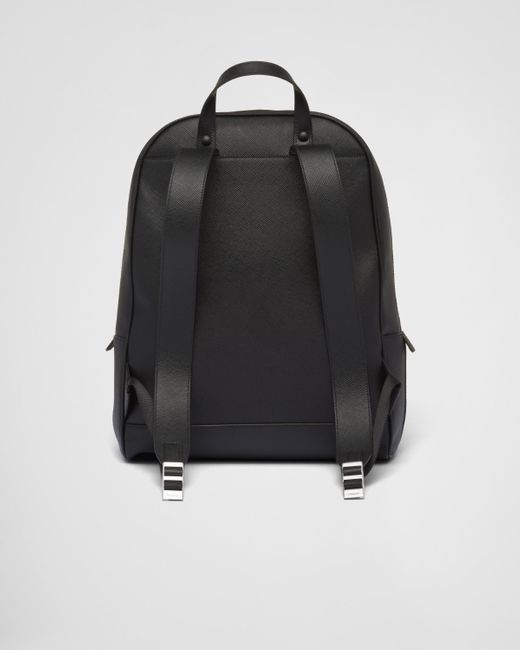 Prada Black Saffiano Leather Backpack for men