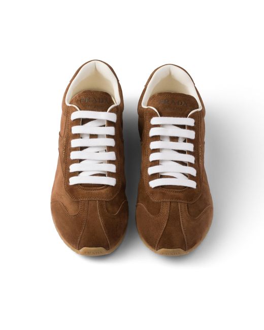 Prada Brown Suede Sneakers