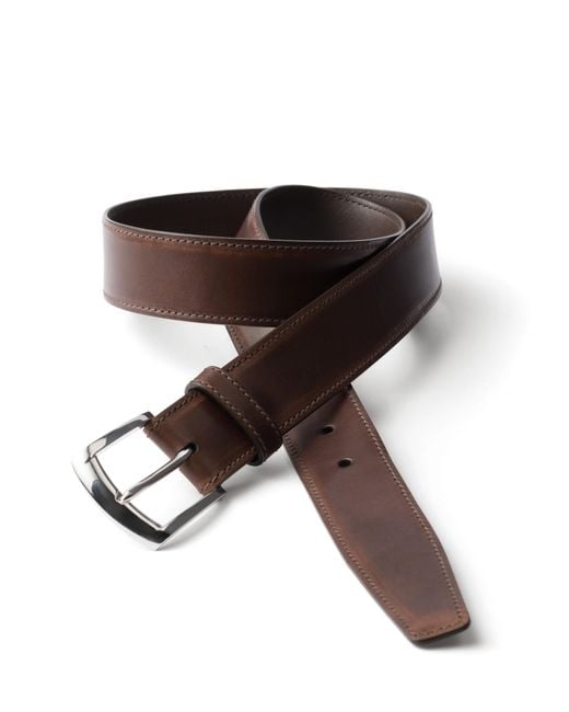 Prada Brown Leather Belt Strap for men