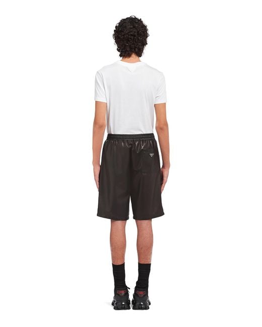 Bermudas De Napa, Hombre, Talla Prada de hombre de color Black