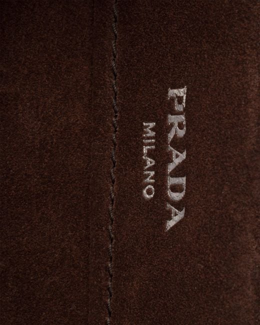 Prada Brown Medium Suede Tote Bag