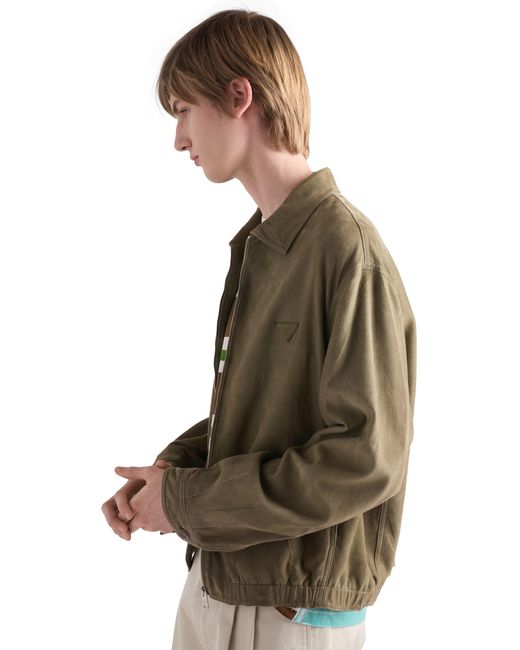 Prada Natural Suede Jacket, Sage for men