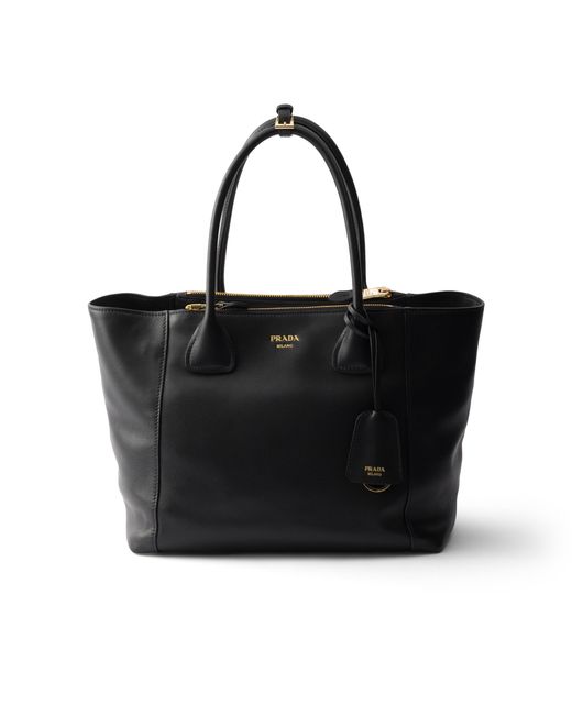 Borsa Shopping Nova Large di Prada in Black