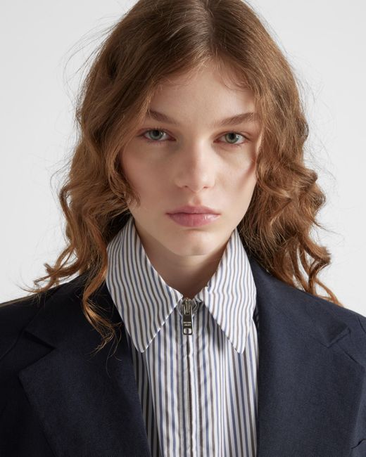 Prada Gray Striped Jacket