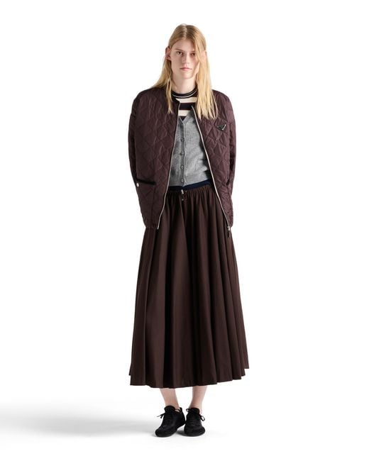 Prada Brown Quilted Light Re-Nylon Jacket, Dark