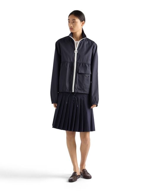 Prada Blue Re-Nylon Blouson Jacket