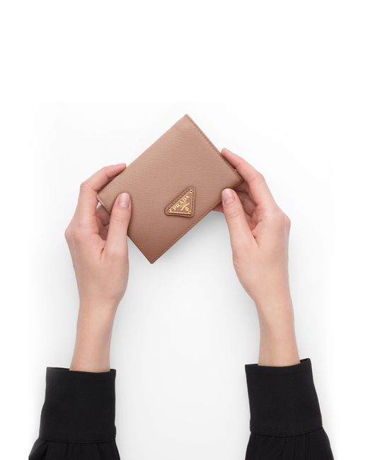 Prada Pink Small Saffiano Leather Wallet