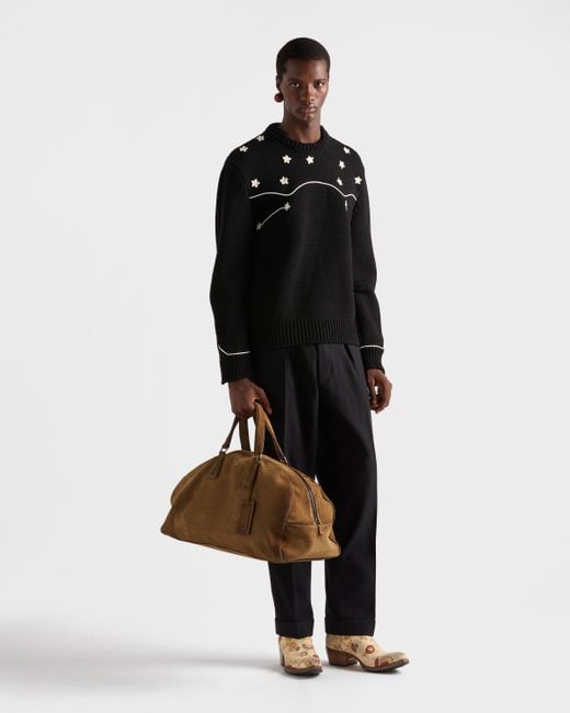 Borsa Da Viaggio di Prada in Brown