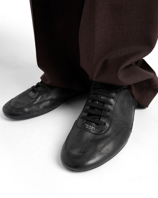 Prada Sneakers Collapse Aus Leder in Black für Herren