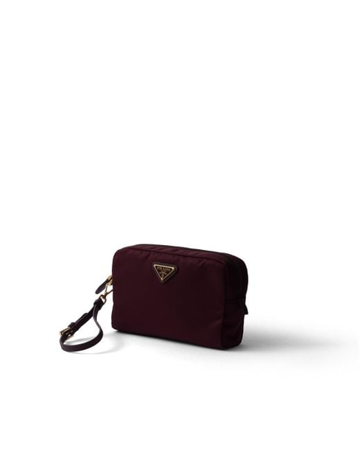 Pouch Pequeño De Re-Nylon, Mujer Prada de color Purple