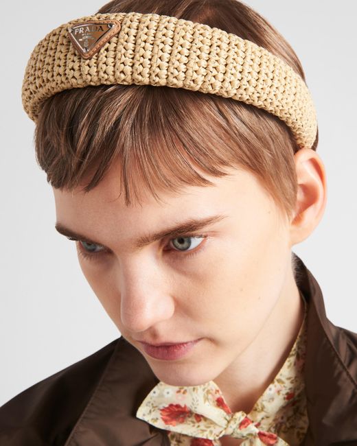 Prada Metallic Crochet Headband