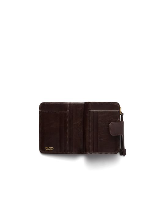 Prada White Small Leather Wallet