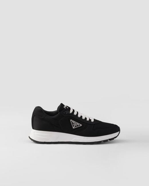 Prada Re Nylon Sneakers in Black for Men Lyst UK
